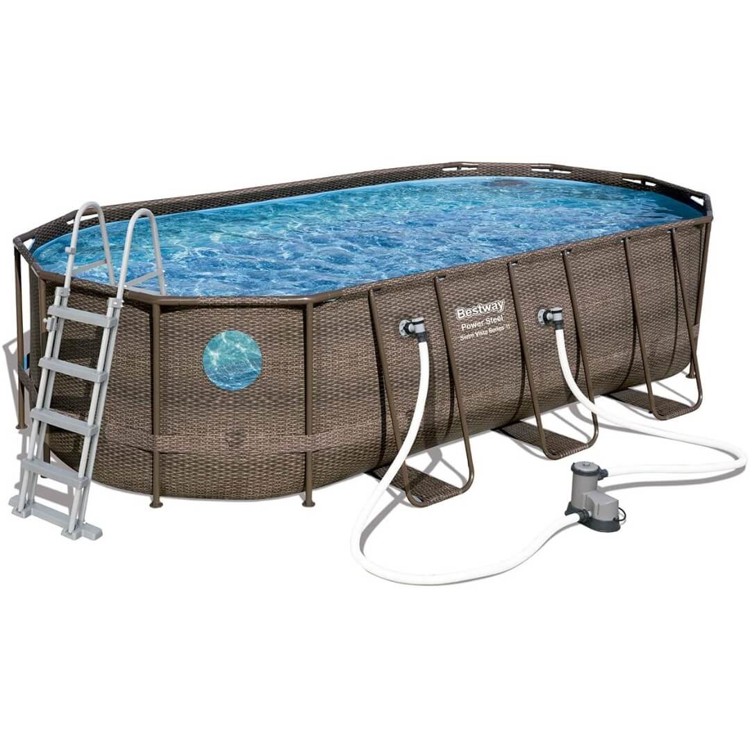 Piscine 549 x 274 x 122 cm marron - Bestway Realtree Bouée + Tous les accessoires
