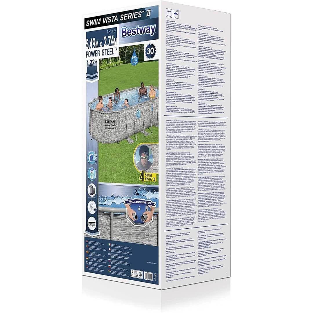 Piscine 549 x 274 x 122 cm marron - Bestway Realtree Bouée + Tous les accessoires