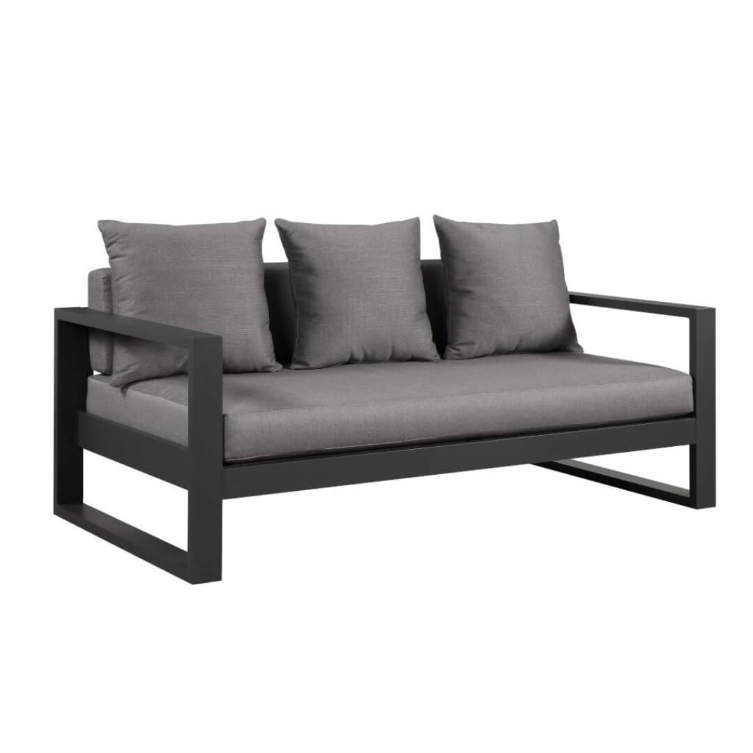 Salon de jardin en aluminium: un canapé 3 places, 2 fauteuils, une table basse - MOLOKAI