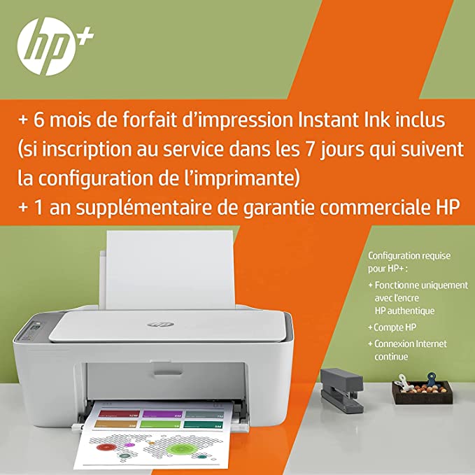 HP DESKJEST 2720e - JET D'ENCRE COULEUR - 6 MOIS D'ENCRE INCLUS (PHOTOCOPIE, SCAN, IMPRESSION, WIFI)