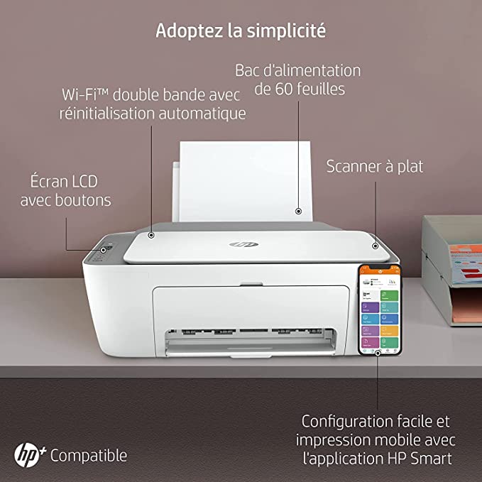 HP DESKJEST 2720e - JET D'ENCRE COULEUR - 6 MOIS D'ENCRE INCLUS (PHOTOCOPIE, SCAN, IMPRESSION, WIFI)