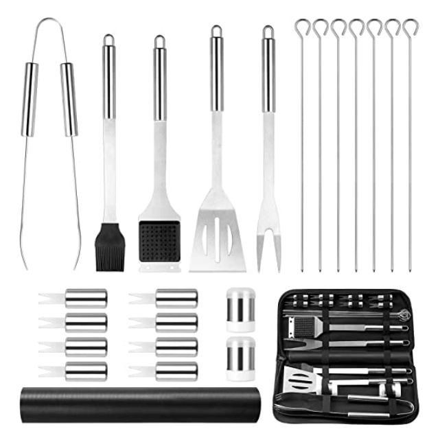Ustensiles barbecue - 24 pièces - Malette complète