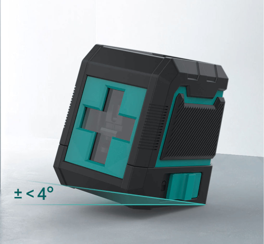 Niveau Laser vert/rouge à 2 lignes, projection horizontale et verticale à nivellement automatique, montage fileté de 1/4 pouces