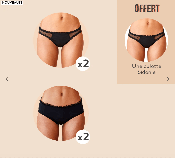 Pack 4+1 Culotte Sidonie Offerte