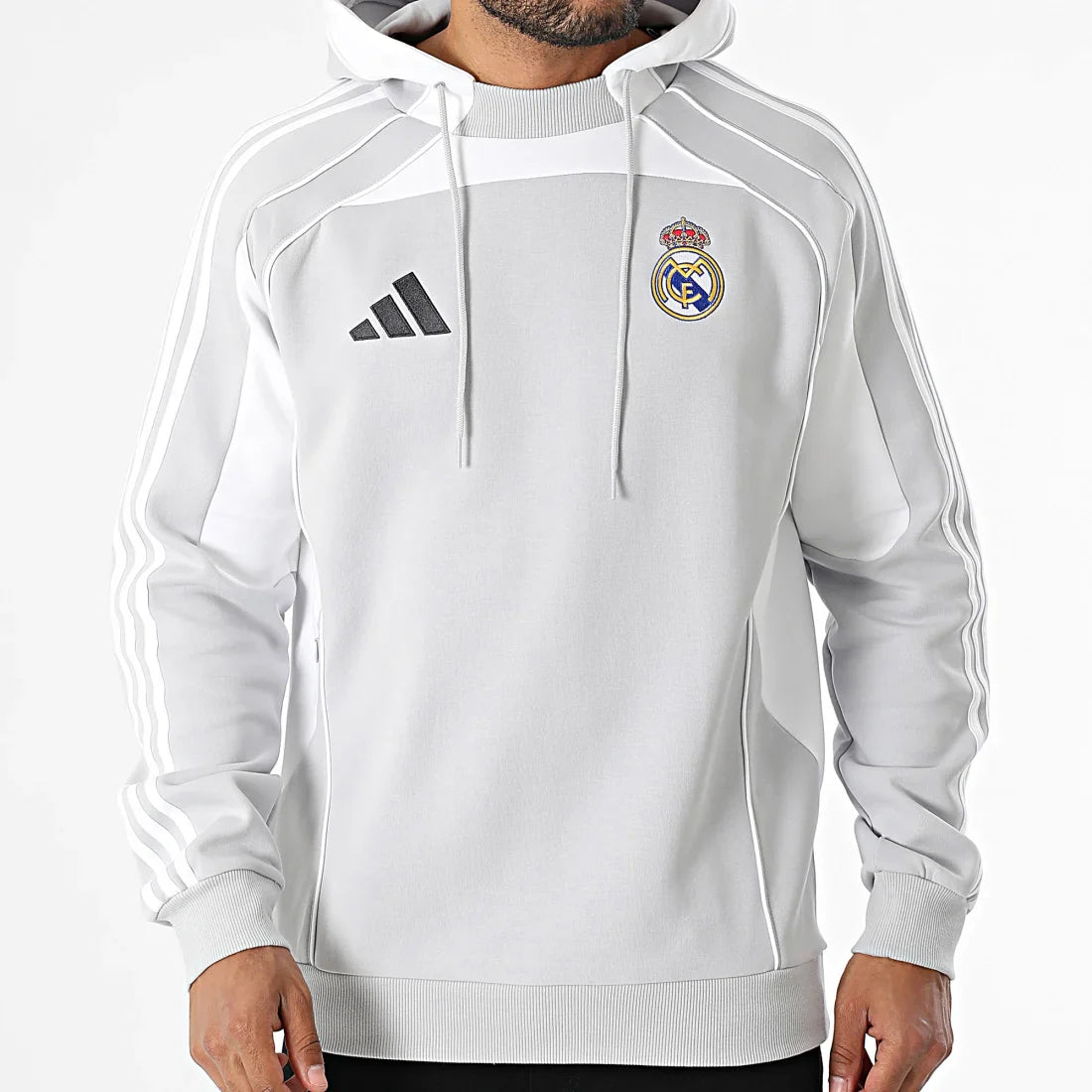 Sweat Capuche Real Madrid Gris Clair