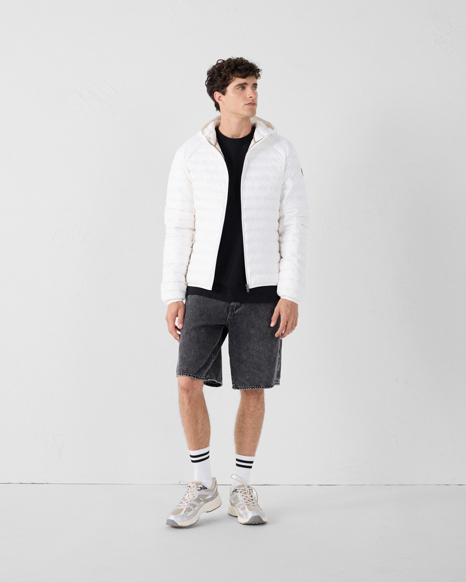 Doudoune légère à capuche Blanc Nico