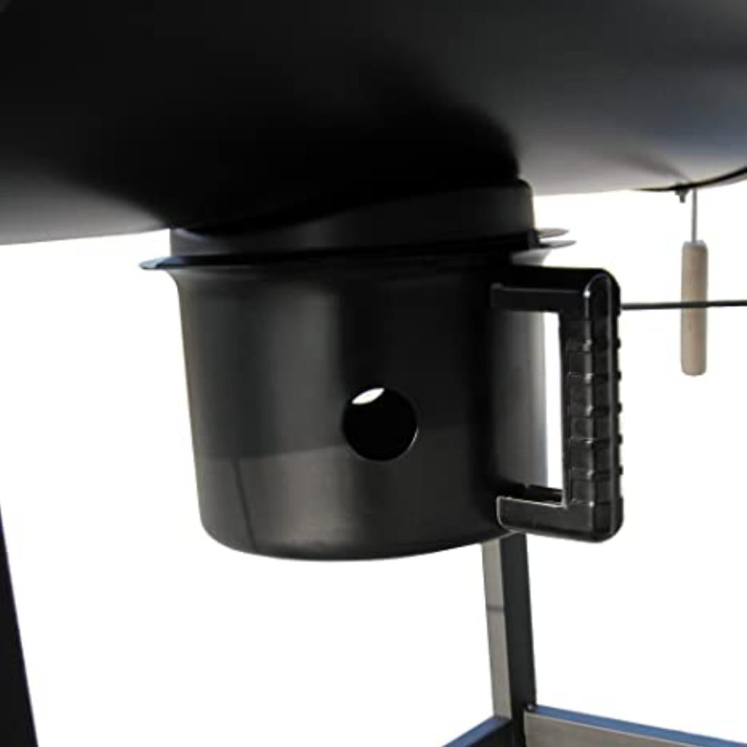 Barbecue Chariot - BBQ au charbon de bois à roulette avec couvercle / plateau de bois