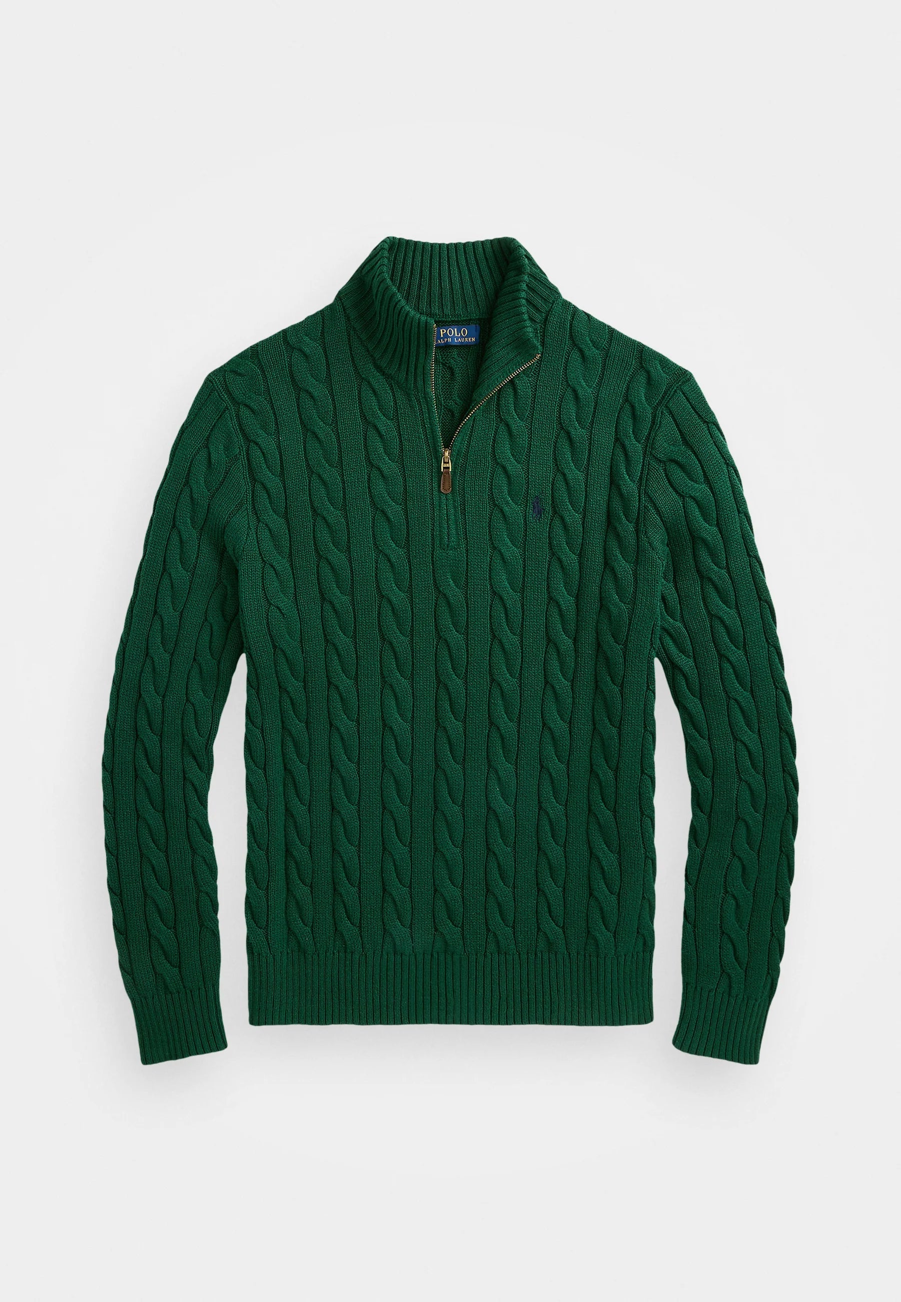 Pull zippé en coton torsadé