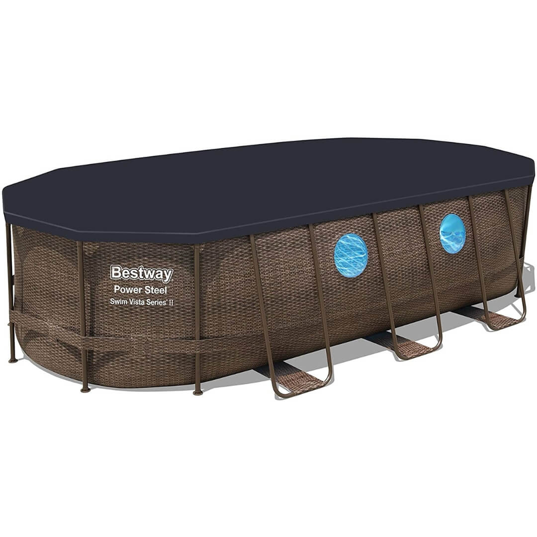 Piscine 549 x 274 x 122 cm marron - Bestway Realtree Bouée + Tous les accessoires