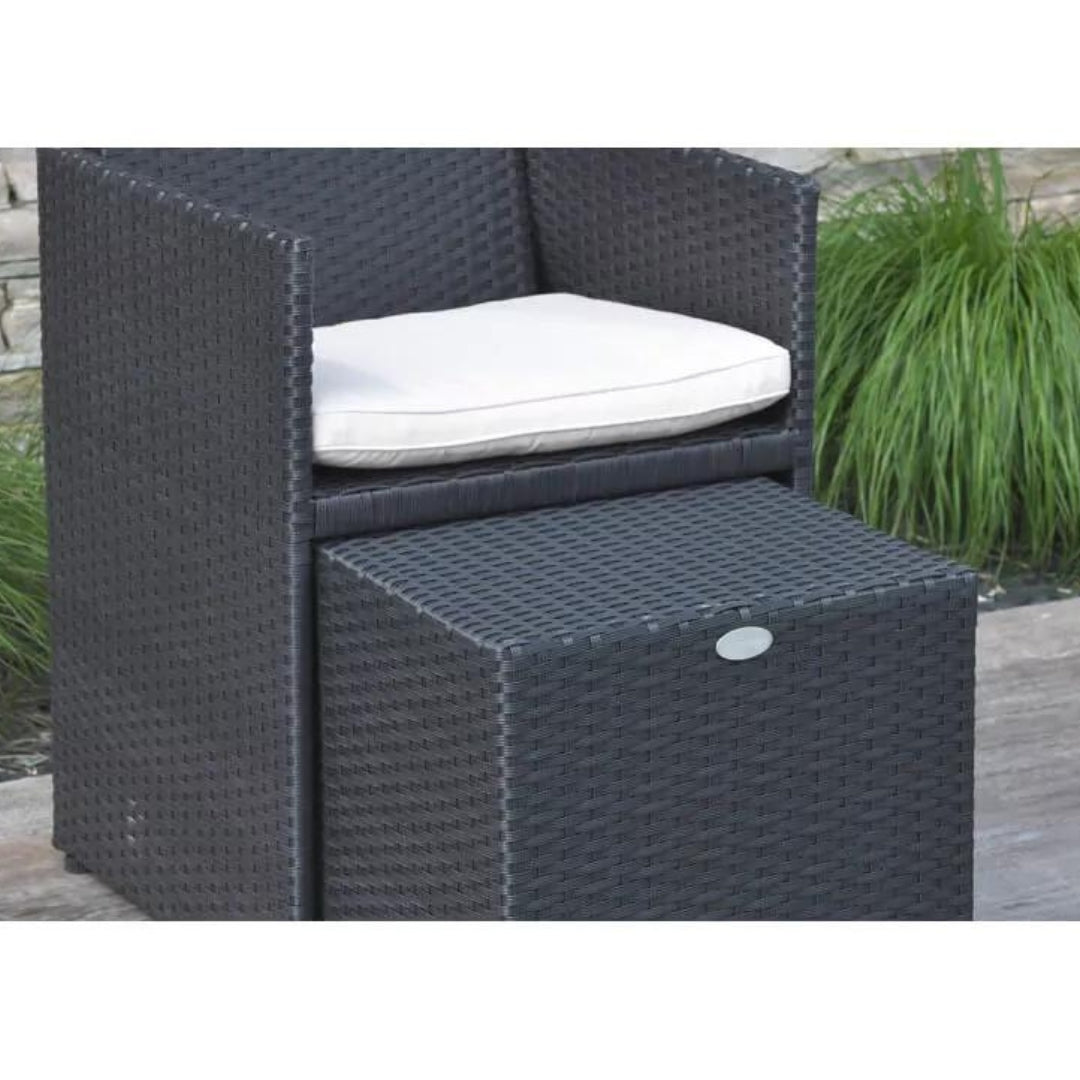 Salon de jardin encastrable 10 places DCB Garden en résine tressée