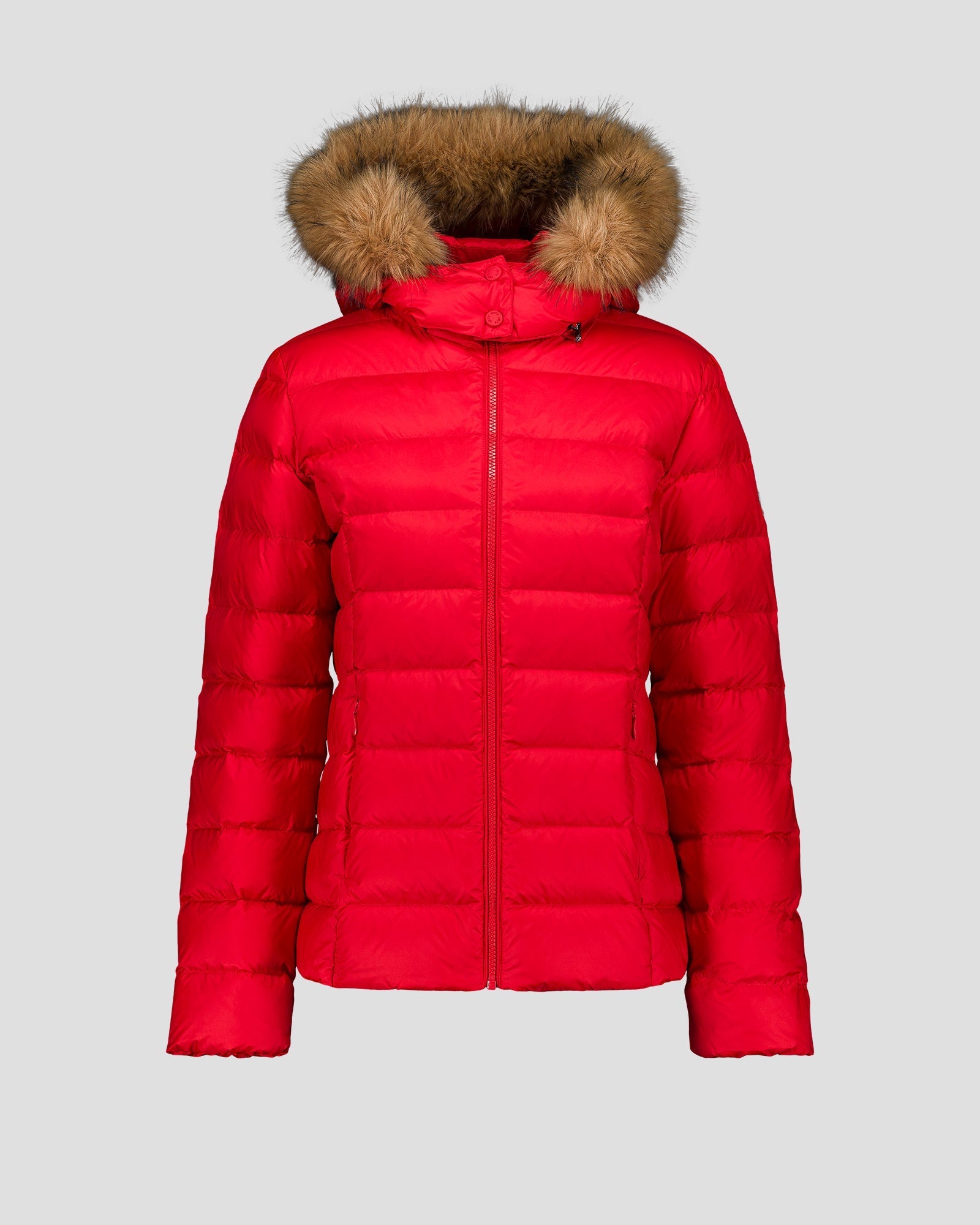 Doudoune à capuche Grand Froid Rouge carmin Luxe