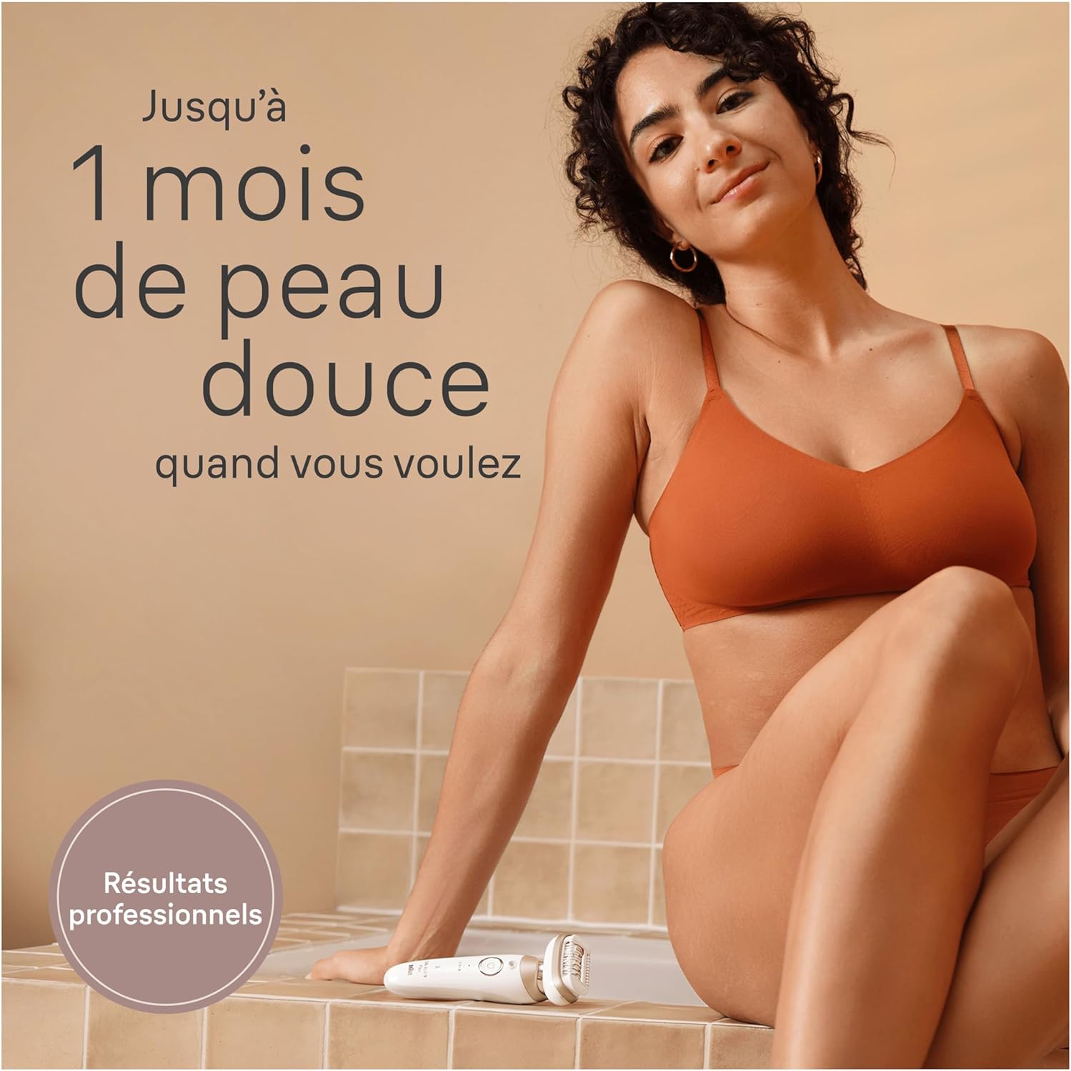Braun Silk-épil 9 Flex, Épilateur Avec Tête Flexible À 360°, Pour Une Épilation Facile, Étanche, Peau Douce Longue Durée, Avec Tête De Rasoir Pour Femmes Et Sabot Tondeuse, 9-041 3D, Blanc/Doré