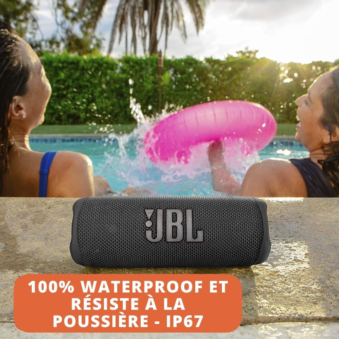 ENCEINTE BLUETOOTH PORTABLE GBL FLIP 6 (étanche à l'eau et à la poussière, haut-parleur haute fréquence pour des basses profondes, 12 heures d'autonomie)