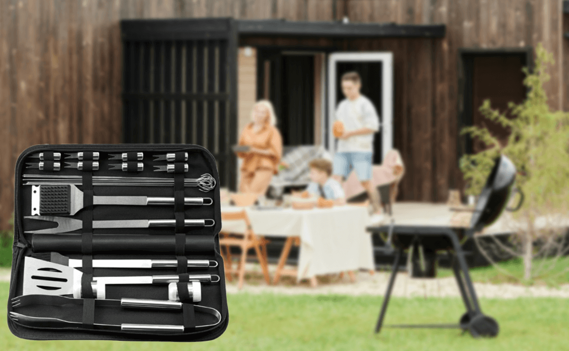 Ustensiles barbecue - 24 pièces - Malette complète