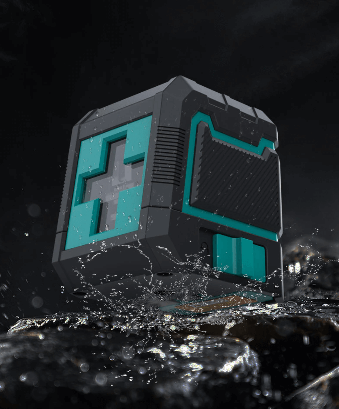 Niveau Laser vert/rouge à 2 lignes, projection horizontale et verticale à nivellement automatique, montage fileté de 1/4 pouces