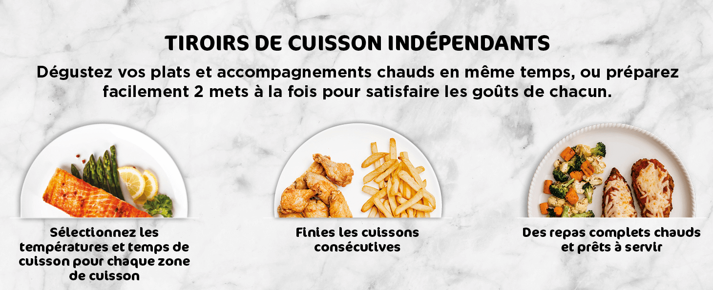 NINJA Foodi MAX Dual Zone Air Fryer, 2 Tiroirs, 9,5L, 6-en-1, Sans Huile, Air Fry, Max Crisp, Rôtir, Cuire, Paniers Anti-adhésifs Lavables Au Lave-Vaisselle, Cuivre/Noir